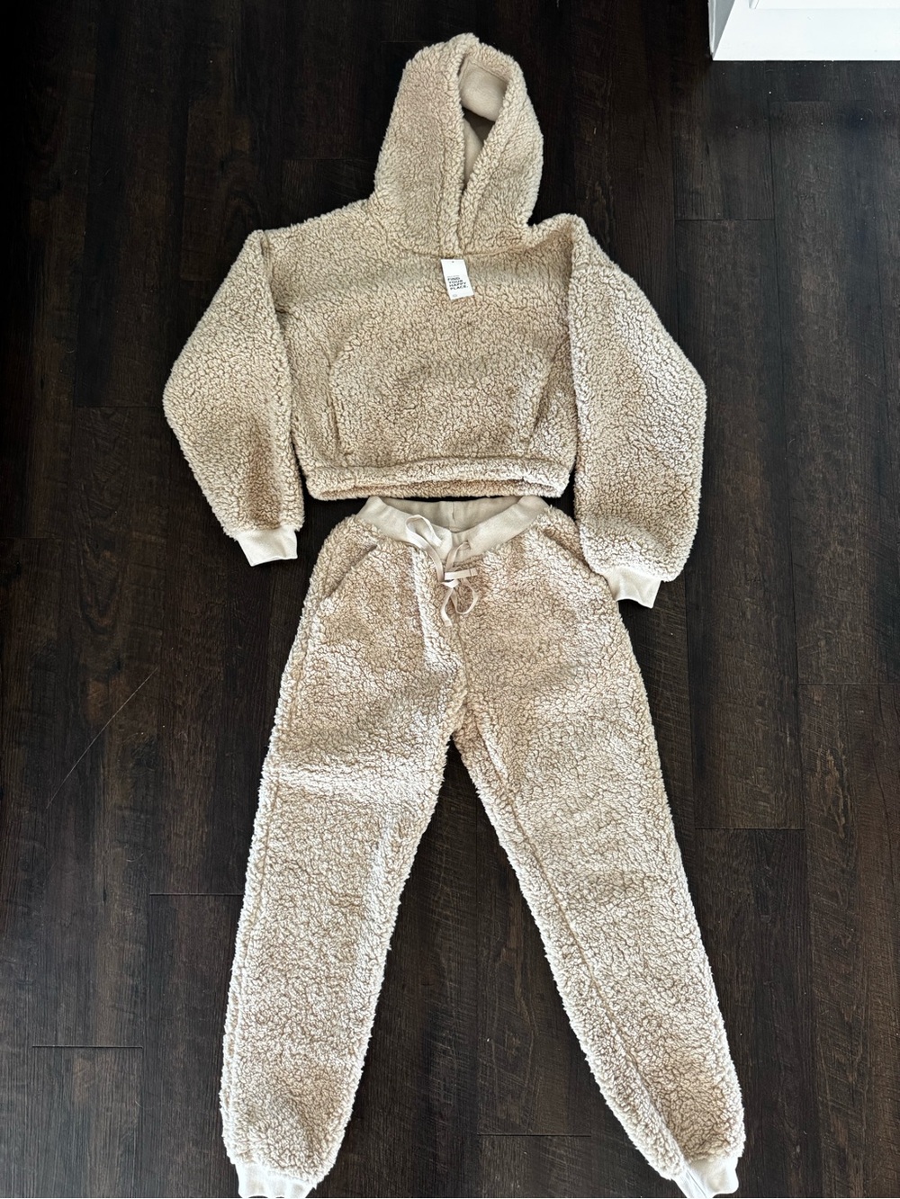 Cozy Sherpa Hoodie & Sweatpants Set - Cream
